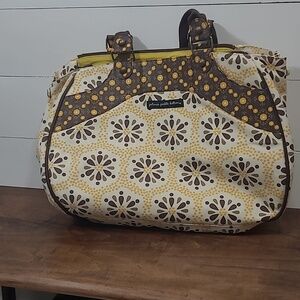 EUC Petunia Pickle Bottom Tote Women's Yellow Wistful Weekender Bag Large Tote